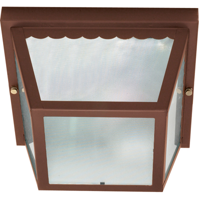Nuvo Lighting 60/472  2 Light - 10" - Carport Flush Mount - With Textured Frosted Glass in Old Bronze Finish